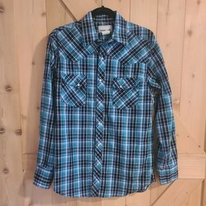 Wrangler Men's Button Up Shirt with Pearl Snaps